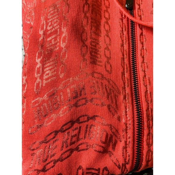 NWT True Religion All Over Zip Up Hooded Jacket - Picture 8 of 9